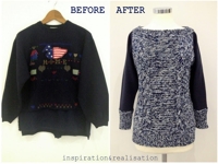 inspiration and realisation Sweater Re-Knitted